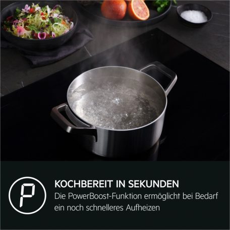AEG Series 5000 76 cm széles, PowerBoost beépíthető indukciós főzőlap TO84IA0FXB-30%!