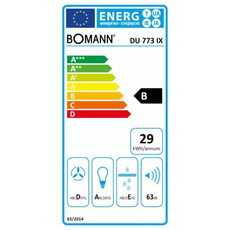 Bomann 321 m3/h döntött kürtős páraelszívó INOX DU 773 IX-56%!