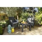 ALLIBERT Rosario balcony műrattan kerti bútor szett szürke -20%!!!