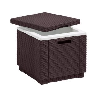 ALLIBERT ICE CUBE műrattan kerti hűtőláda barna -20%!!