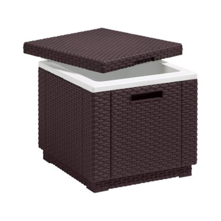ALLIBERT ICE CUBE műrattan kerti hűtőláda barna -20%!!