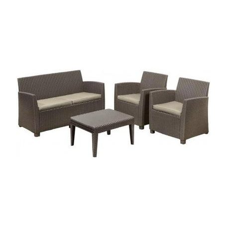 ALLIBERT Corona műrattan kerti bútor szett cappuccino -26%!!!