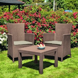   ALLIBERT Rosario balcony műrattan kerti bútor szett cappuccino -20%!!!