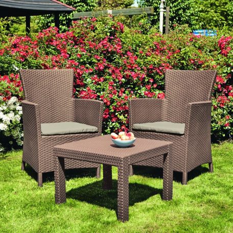 ALLIBERT Rosario balcony műrattan kerti bútor szett cappuccino -20%!!!