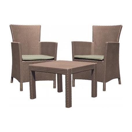 ALLIBERT Rosario balcony műrattan kerti bútor szett cappuccino -20%!!!