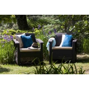 ALLIBERT Corfu duo fotel szett barna -20%!!!