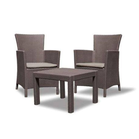 ALLIBERT Rosario balcony műrattan kerti bútor szett barna -20%!!!
