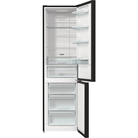 Gorenje NRK620B61BX4OT A+++-20% 331L, NoFrost, Inverteres kombinált hűtőszekrény FEKETE-27%!