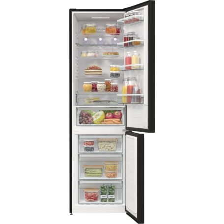 Gorenje NRK620B61BX4OT A+++-20% 331L, NoFrost, Inverteres kombinált hűtőszekrény FEKETE-27%!