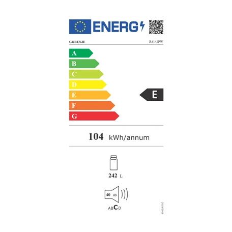 Gorenje 242 Literes A++ Energiaosztályú, CrispZone zöldségtárolós egyajtós hűtőszekrény R4142PW-13%!