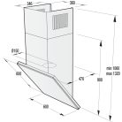 Gorenje 508 m³/h 60 cm széles kürtős döntött páraelszívó WHI641ST-67%!