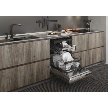 Haier 16 ter. A+++-20% Inverteres, WiFi, Felső evőeszköz tálcás teljesen beépíthető mosogatógép XIB 6B2S3FS-32%!
