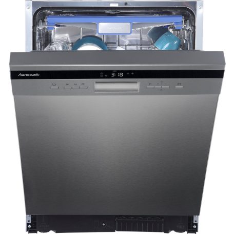 Hanseatic 14 terítékes A+++  3 tálcás pult alá építhető mosogatógép INOX HGU6082C14T7735EI-25%!