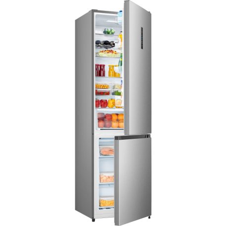 Hanseatic 336L A+++-20%, Total NoFrost kombinált hűtőszekrény INOX HKGKB20060BNFI-25%!