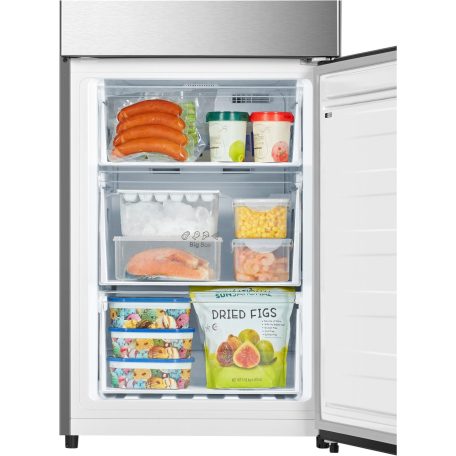 Hanseatic 336L A+++-20%, Total NoFrost kombinált hűtőszekrény INOX HKGKB20060BNFI-25%!