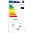Hanseatic 336L A+++-20%, Total NoFrost kombinált hűtőszekrény INOX HKGKB20060BNFI-25%!
