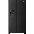 Hisense A++ 562L NoFrost, vízadagolós inverteres amerikai hűtőszekrény FEKETE RS694N4TFE-33%!