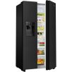   Hisense A++ 562L NoFrost, vízadagolós inverteres amerikai hűtőszekrény FEKETE RS694N4TFE-33%!