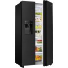Hisense A++ 562L NoFrost, vízadagolós inverteres amerikai hűtőszekrény FEKETE RS694N4TFE-33%!