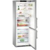   Liebherr 393L A+++, NoFrost, BluePerformance 70 cm széles kombinált hűtőszekrény INOX CBNes 5775-37%!