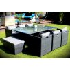   LUX Prime Bora "XL" bézs műrattan 10 személyes étkező garnitúra-20%!