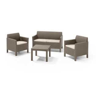   ALLIBERT Orlando műrattan kerti bútor szett cappuccino -26%!!!