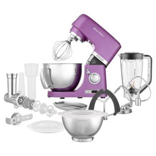   Sencor STM 7873VT Konyhai robotgép, 1000W, 4.5 literes edény, 8 sebességi fokozat, Lila-21%!