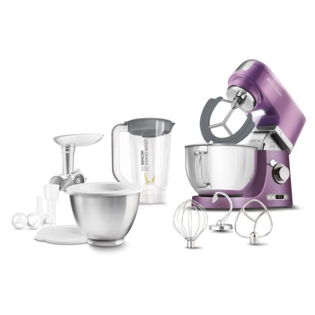 Sencor STM 7873VT Konyhai robotgép, 1000W, 4.5 literes edény, 8 sebességi fokozat, Lila-21%!