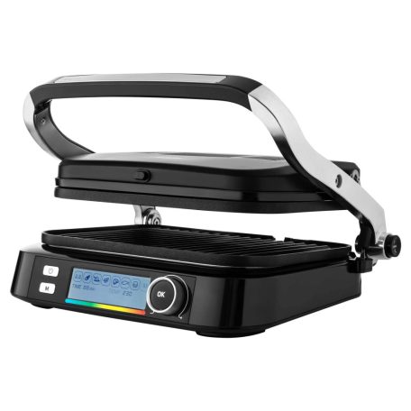 Sencor SBG 6238BK Intelligens kontaktgrill, Tapadásgátló felület, Csepegtető tálca, 2100W, Fekete-32%!!