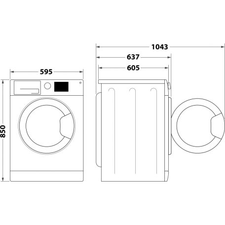 Whirlpool Bauknecht 8 KG A+++ Inverteres elöltöltős mosógép Super Eco 845A-32%!