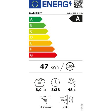 Whirlpool Bauknecht 8 KG A+++ Inverteres elöltöltős mosógép Super Eco 845A-32%!