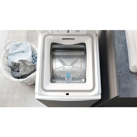 Whirlpool Bauknecht 6,5 A+++-10%, ZEN motoros felültöltős mosógép INOX WMT Silver 6513 D4-30%!