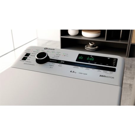 Whirlpool Bauknecht 6,5 A+++-10%, ZEN motoros felültöltős mosógép INOX WMT Silver 6513 D4-30%!