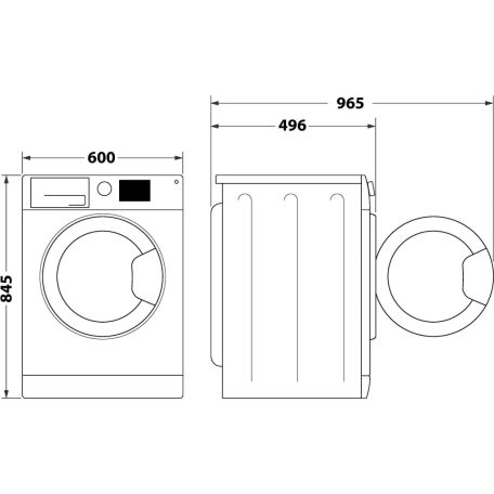 Whirlpool Privileg 7 KG A+++-30% Inverteres, Gőzfunkciós, keskeny elöltöltős mosógép  PWF 774A MY TIME DE-25%!