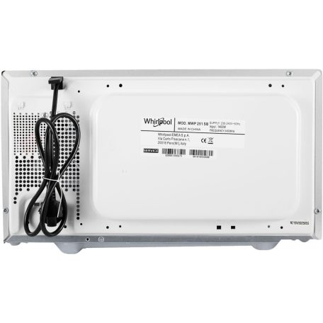Whirlpool 25L 1400W, Grilles, Autocook, Jet Start mikrohullámú sütő  MWP 251 SB mikrohullámú sütő-18%!