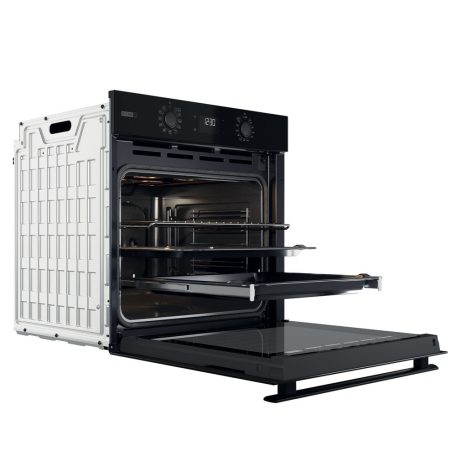 Whirlpool 71L, A+, Pirolítikus, hőlégkeveréses beépíthető sütő FEKETE OMSR58RU1SB-25%!
