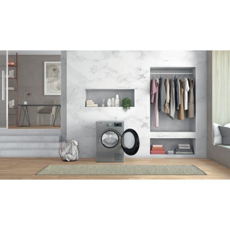 Whirlpool 9 KG A++ Energiaosztályú, 6. Érzék, 3Dry, FreshCare+ hőszivattyús szárítógép INOX W7 D93SB EE-27%!