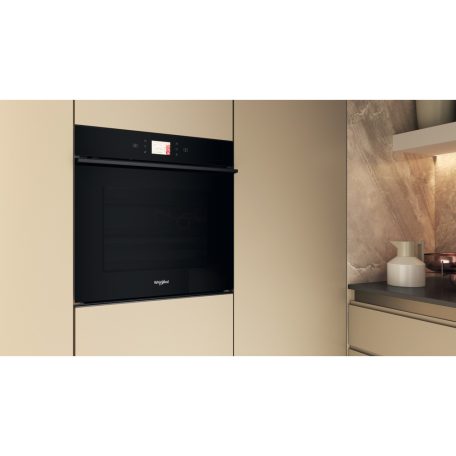 Whirlpool 73L, A+, Pirolítikus, Gőzfunkciós, WiFi, 6. érzék, Magyar nyelvű beépíthető sütő FEKETE WOI9A8FPT2SBA-25%!