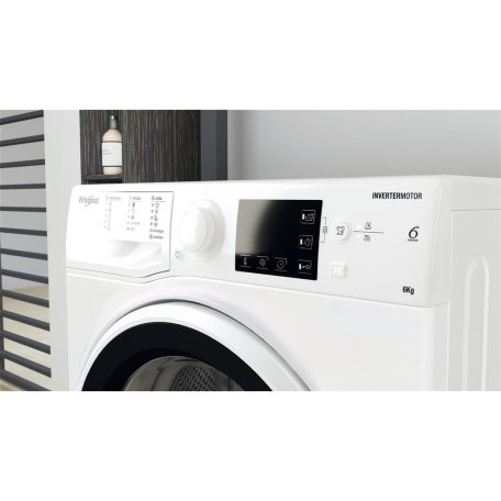 Whirlpool 6 KG A+++-10%, Inverteres, 6.érzékes KESKENY elöltöltős mosógép WRBSB 6249 W EU-25%!