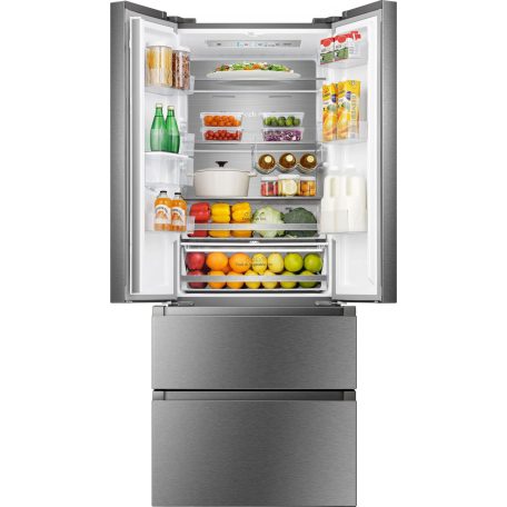 Hanseatic A++ 485L NoFrost franciaajtós vízadagolós amerikai hűtőszekrény  INOX HFD20070CWDI-24%!!